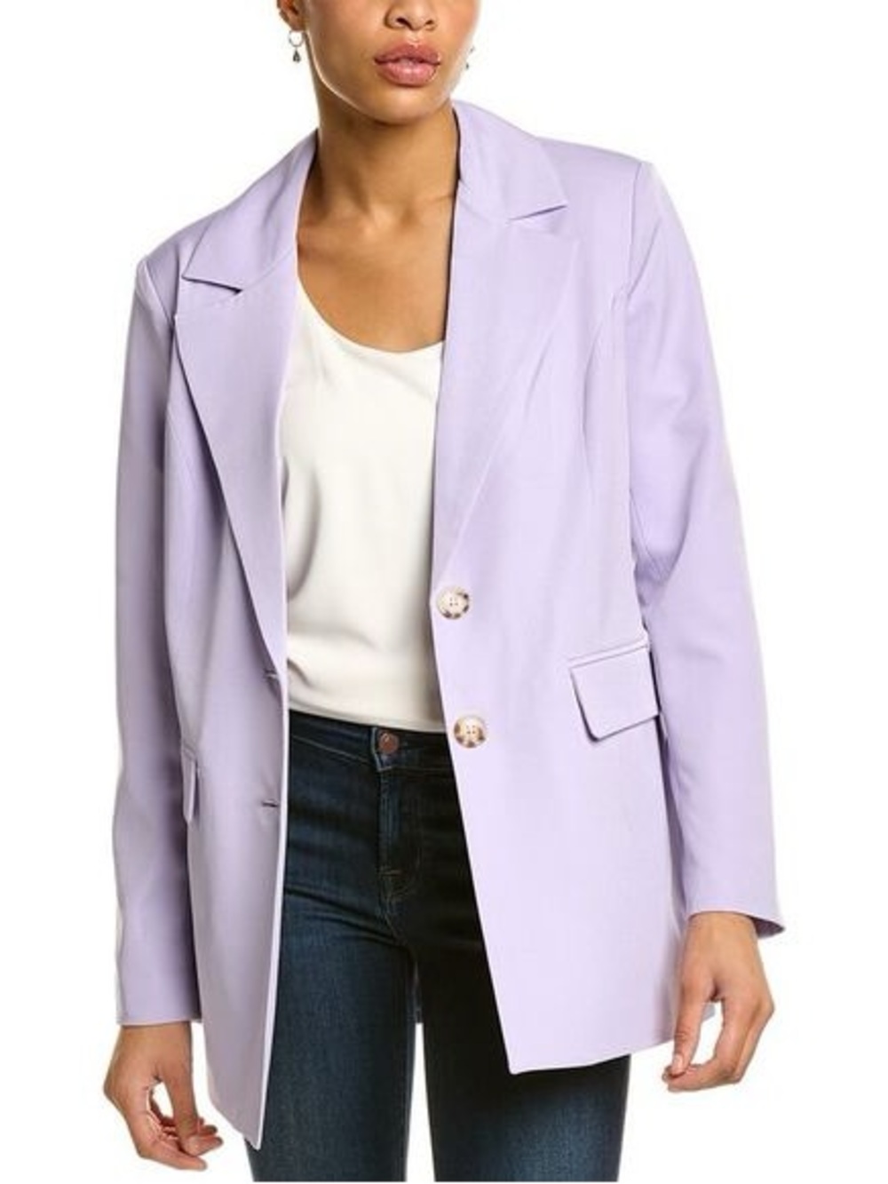 Bagatelle Collection Oversized Blazer in Light Purple
